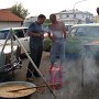 die leckere Kartoffelsuppe wird auch schon aufgeheizt